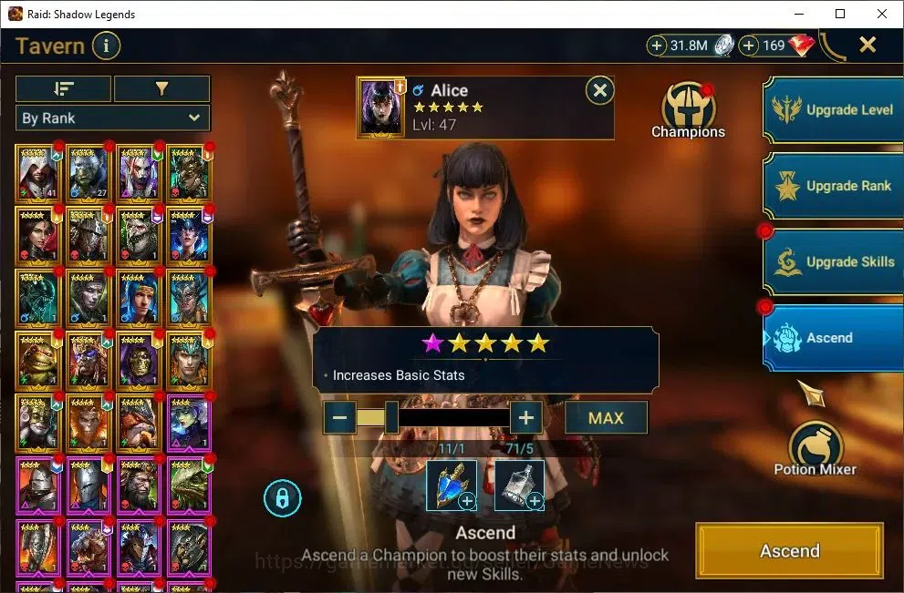 Raid: Shadow Legends Accounts Lv21 712K Power|20 Legend(Alice,Ezio,Ninja,Xenomor image 20