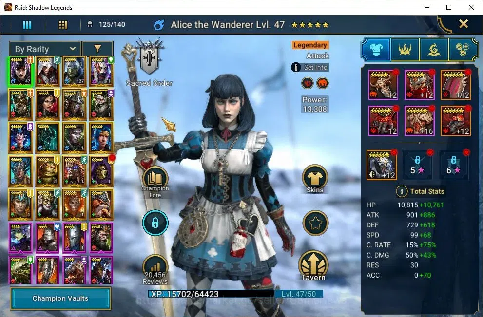 Raid: Shadow Legends Accounts Lv21 712K Power|20 Legend(Alice,Ezio,Ninja,Xenomor image 3