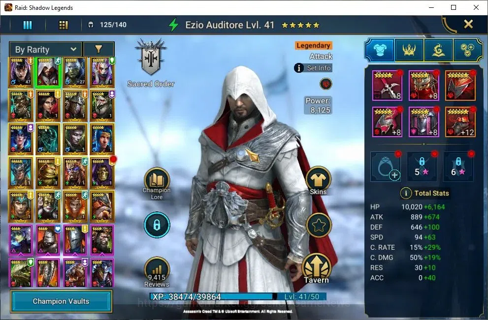 Raid: Shadow Legends Accounts Lv21 712K Power|20 Legend(Alice,Ezio,Ninja,Xenomor image 4