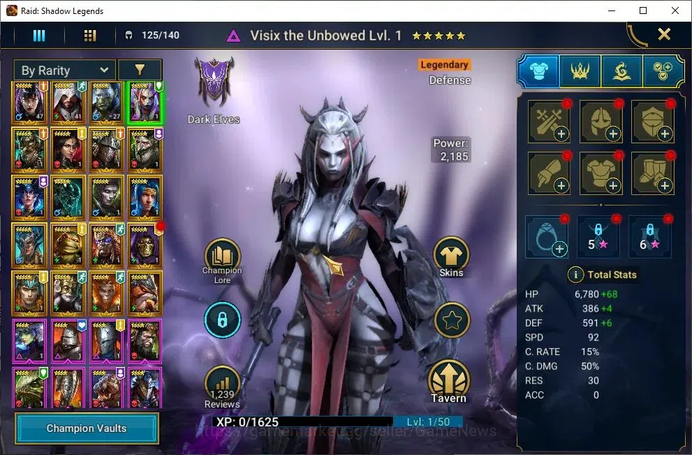 Raid: Shadow Legends Accounts Lv21 712K Power|20 Legend(Alice,Ezio,Ninja,Xenomor image 6