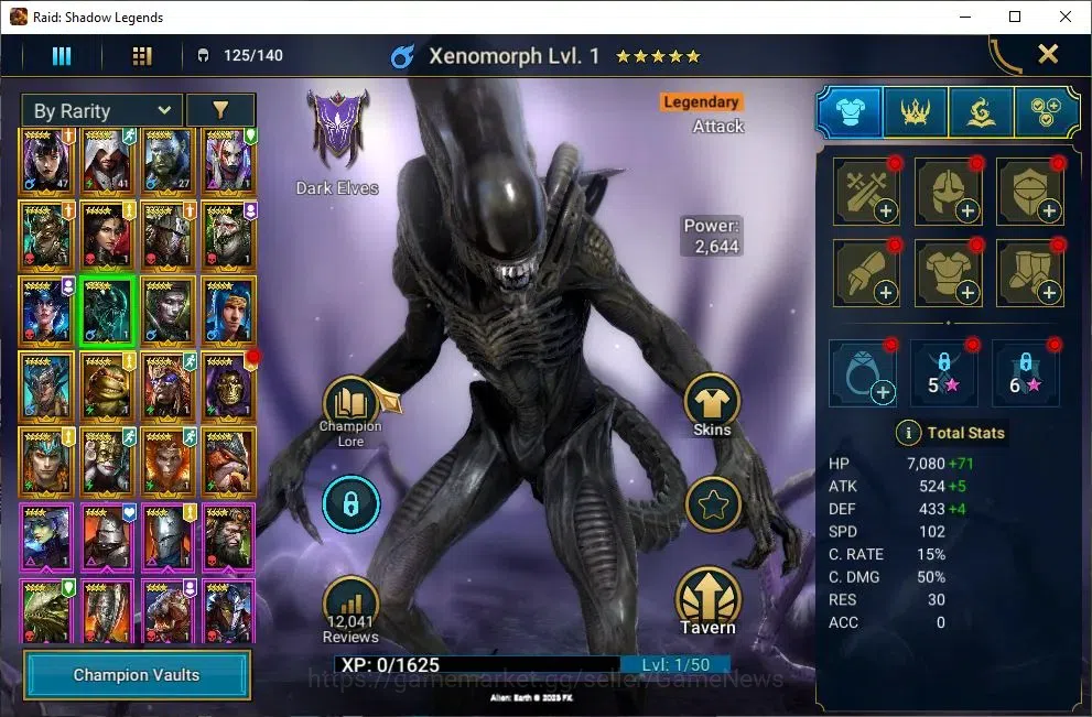 Raid: Shadow Legends Accounts Lv21 712K Power|20 Legend(Alice,Ezio,Ninja,Xenomor image 9