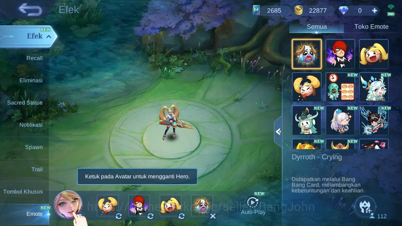 Mobile Legends: Bang Bang Accounts Skin 182, LB gatotkaca, CC valir, valentine fanny, image 16