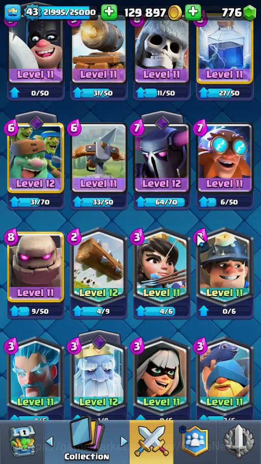 Clash Royale Accounts Lv 43|Trophy 8534|KTL 14|Card 121| 2 HERO 14 EVO 8 image 11