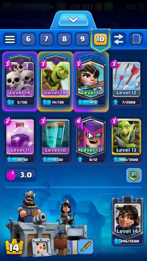 Clash Royale Accounts Lv 43|Trophy 8534|KTL 14|Card 121| 2 HERO 14 EVO 8 image 3