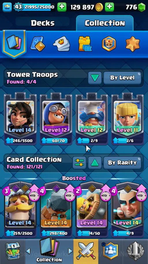 Clash Royale Accounts Lv 43|Trophy 8534|KTL 14|Card 121| 2 HERO 14 EVO 8 image 4