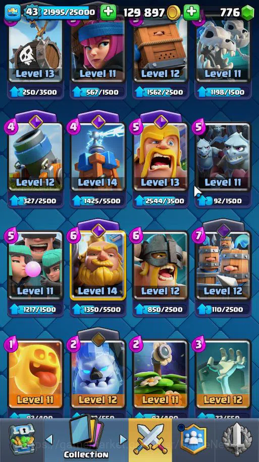 Clash Royale Accounts Lv 43|Trophy 8534|KTL 14|Card 121| 2 HERO 14 EVO 8 image 7