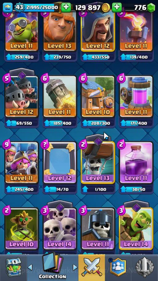 Clash Royale Accounts Lv 43|Trophy 8534|KTL 14|Card 121| 2 HERO 14 EVO 8 image 9