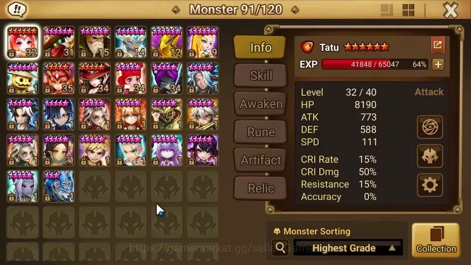 Summoners War: Sky Arena Accounts End-Game GLOBAL Lv100|2 LD[Pontos,Wedjat]|28 Total NB5[Juno,Cheongpung,Feng Yan]+72 10