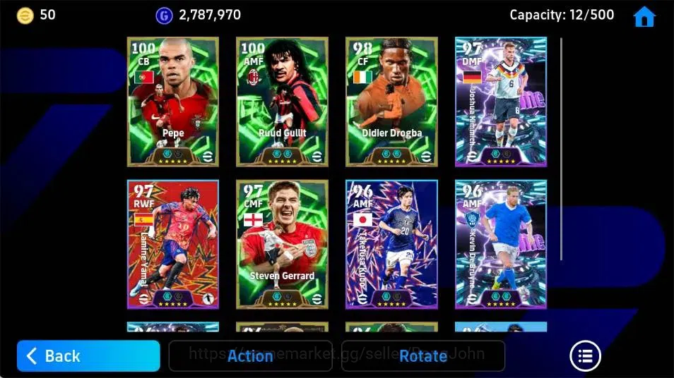 eFootball Accounts Legends & Iconic Players Mobile|PW 3126|Pepe Epic,Ruud Gullit Epic,Joshua Kimmich ShowT,Eden Hazard 3
