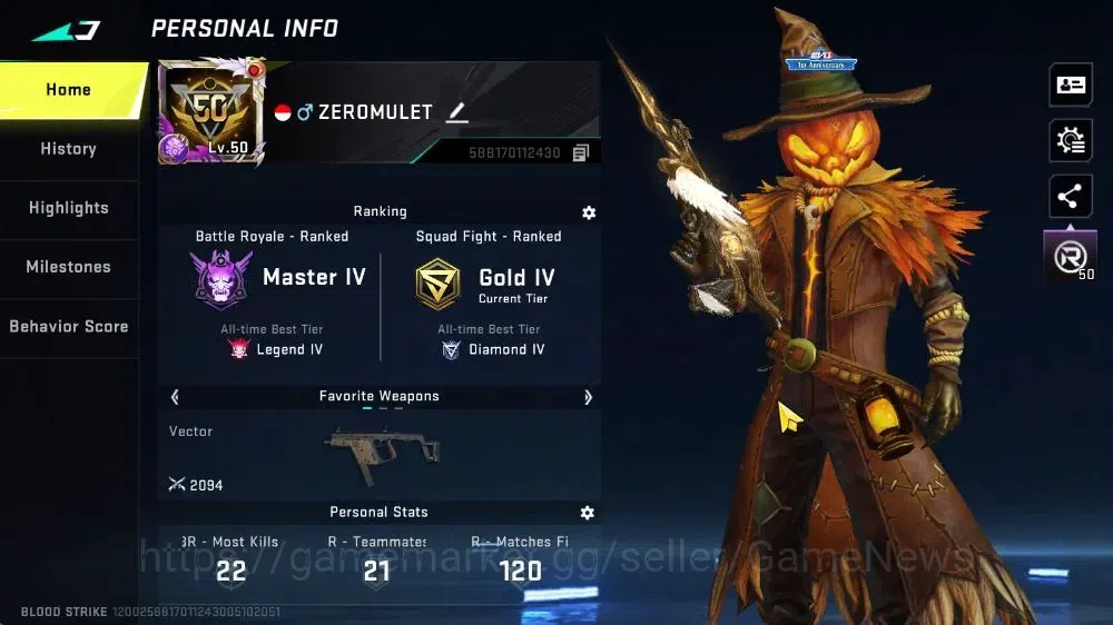 Blood Strike Accounts ASIA|Collab 7DS [M700,AK47,Kar98k]|15 ULTRA [Zero, image 2