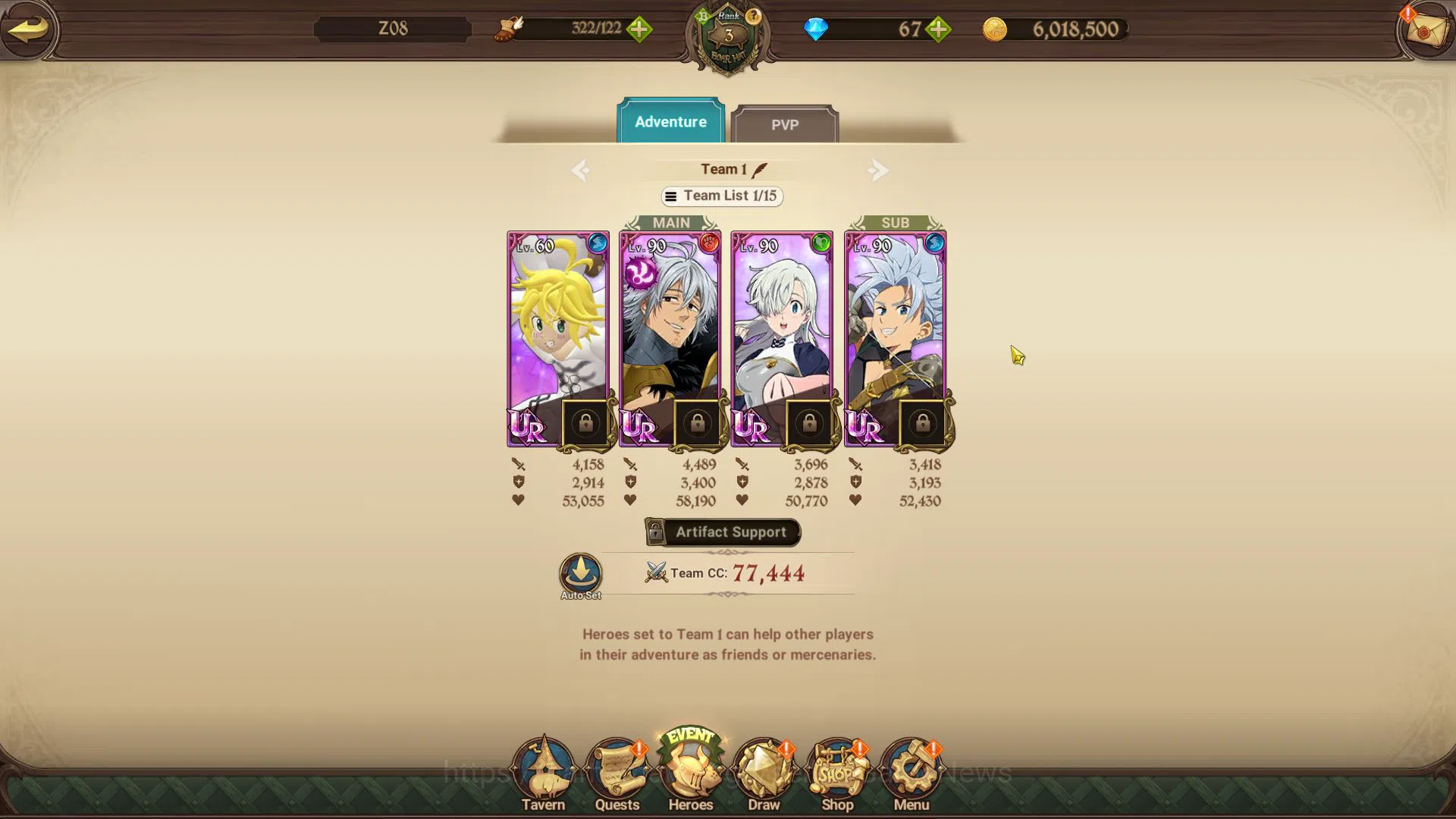 The Seven Deadly Sins: Grand Cross Accounts Starter Global |731K CC|Starter Ch 1| 2 UR | Chaos Arthur,Demon King Meliodas 6