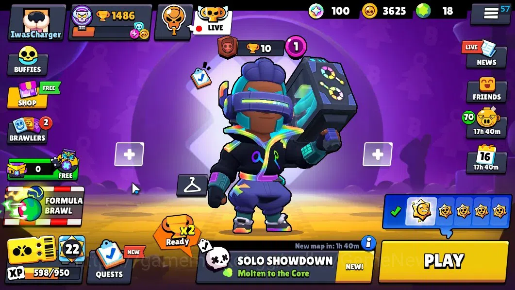 Brawl Stars Accounts 1436 Trophy|22 Brawlers 3 Max (Emz,Edgar,Mortis)|1 image 1