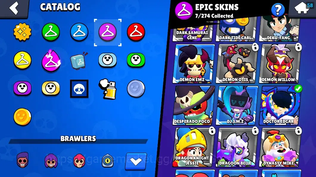 Brawl Stars Accounts 1436 Trophy|22 Brawlers 3 Max (Emz,Edgar,Mortis)|1 image 13