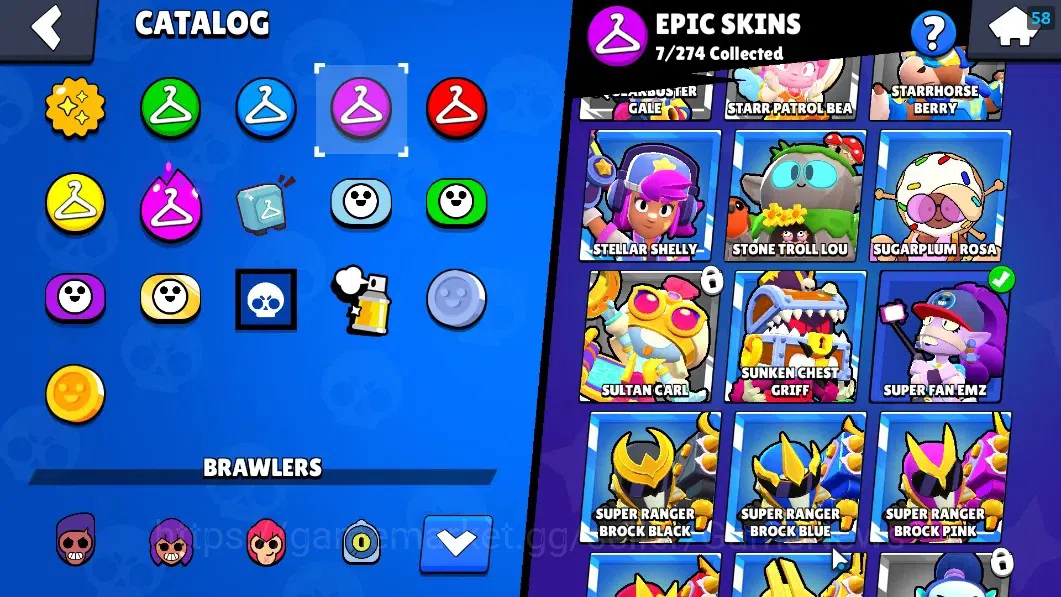 Brawl Stars Accounts 1436 Trophy|22 Brawlers 3 Max (Emz,Edgar,Mortis)|1 image 18