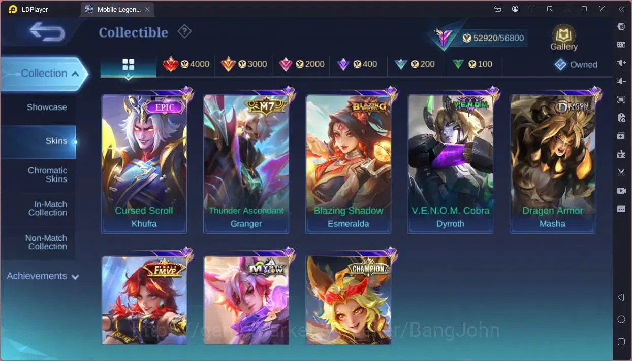 Mobile Legends: Bang Bang Accounts Global|Hero 100|Skin 216|Renowned|Prime Granger|Sa image 14
