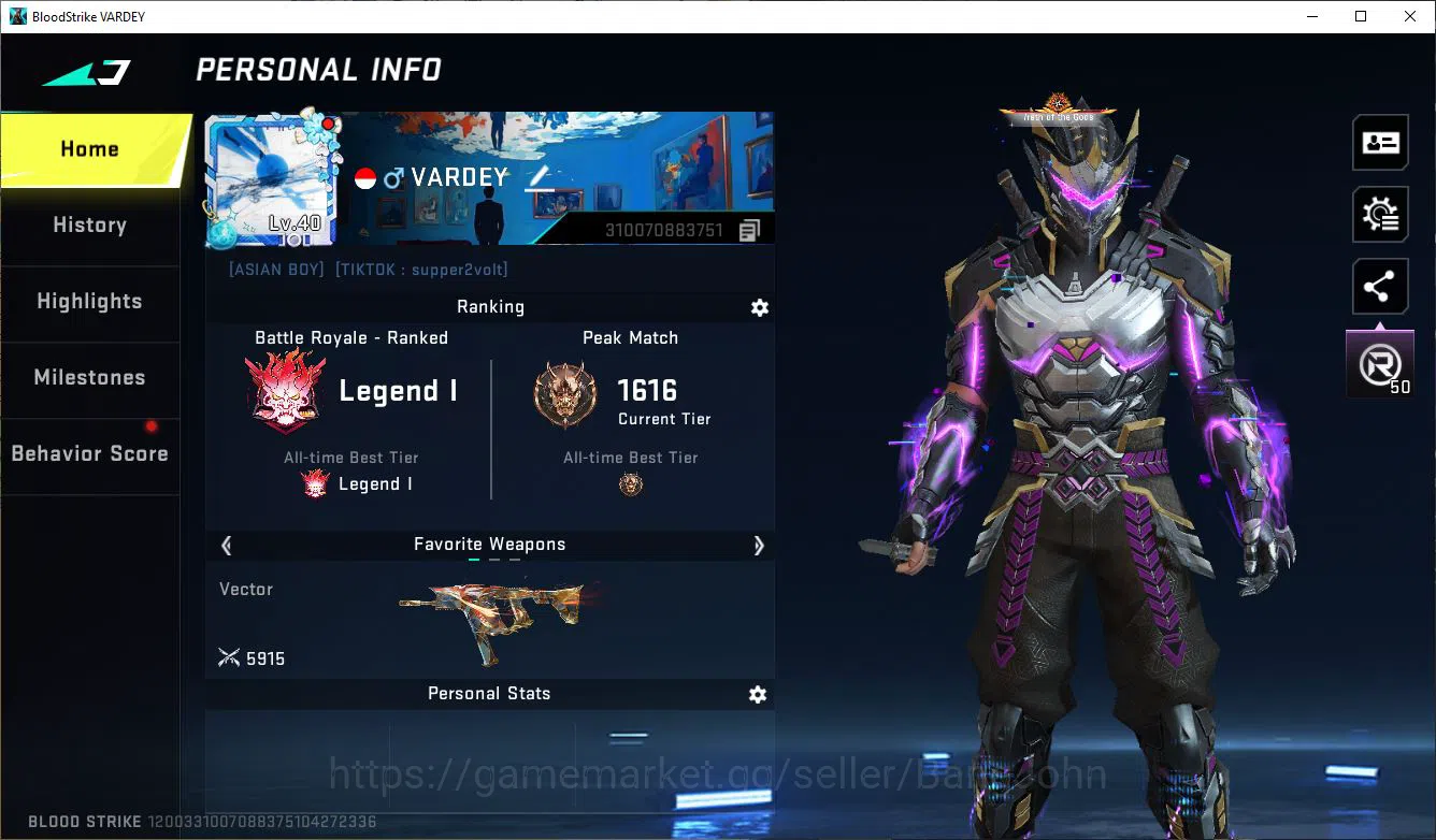 Blood Strike Accounts ASIA|COLLAB=QBZ95,KAR87K,AK47,|LIMITED=AR97|ULTRA= image 19