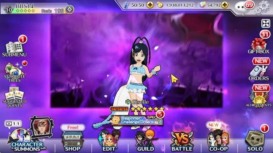 Bleach: Brave Souls Accounts Mid-Tier Global |767K BP+54K Orb|6K ACCTicket|Ulquiorra11th|Rukia10th|Gremmy9th|Orihime,Gisele 1