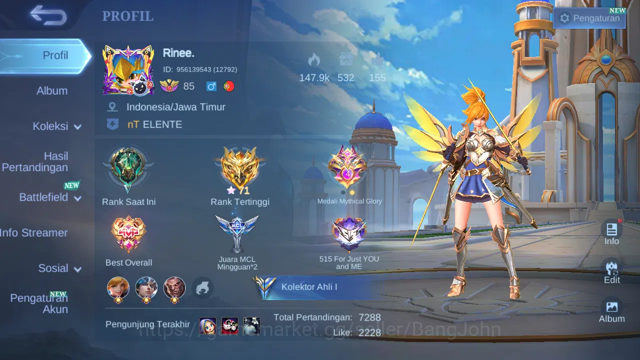 Mobile Legends: Bang Bang Accounts Hero 128 Skin 178 | KOF Karina | CC Nata | Lightbo image 15