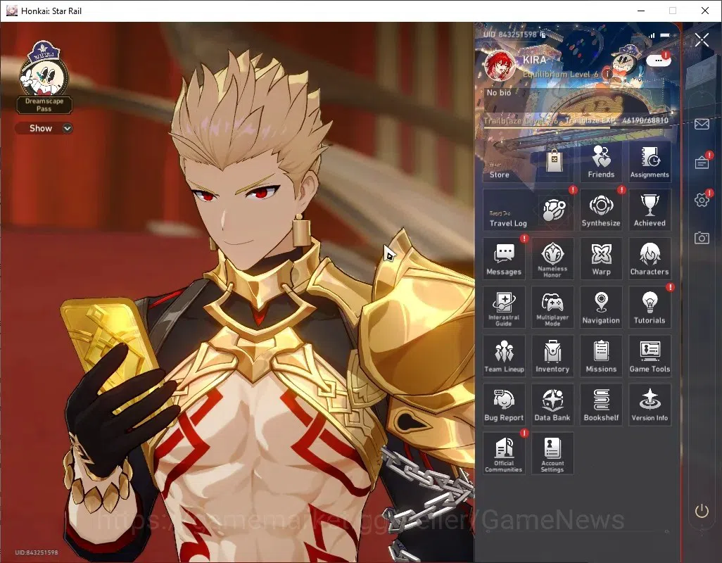 Honkai Star Rail Accounts Others Asia|TL 66|6 Limited|2 Team Prem|(HimeNova,MBlade,Archer,Gilgamesh)+Sign Huohuo,Blade 1