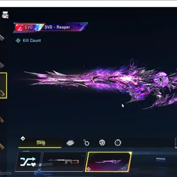 Blood Strike Accounts Collab Skin Asia|EVO SVD Reaper Lv4+Eternal Galil Noxdra Lv3+Melee Talon Scythe|Collab LS Mr Iguana|5
