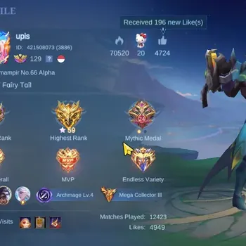 Mobile Legends: Bang Bang Accounts Collector |Hero 139|Skin 520|Mega|Legend Miya|9 Collector|4 KOF|Asp Ruby|2 Trans|JJK