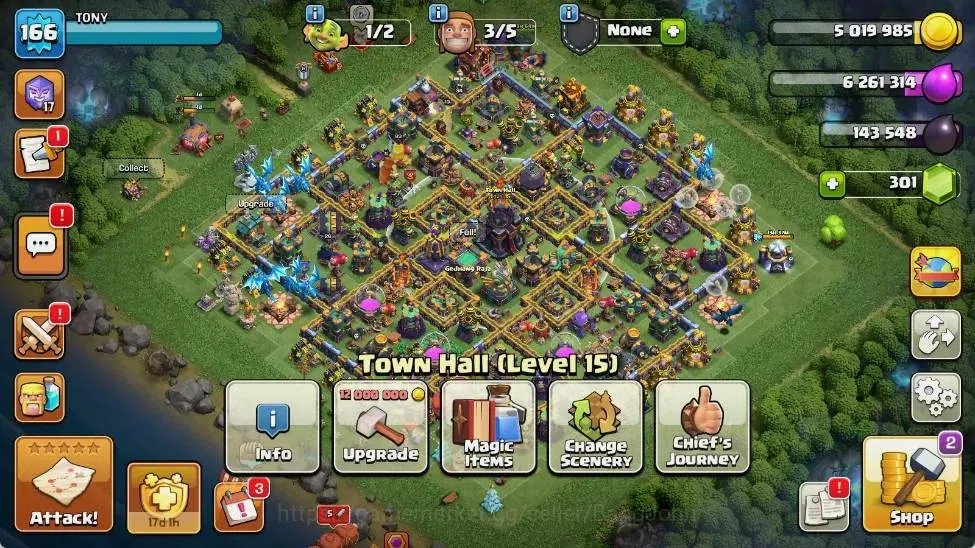 Clash of Clans Accounts Global | TH 15-BH 9 | LVL 166|HH 9|AQ 84 ,MP 50 ,G image 2