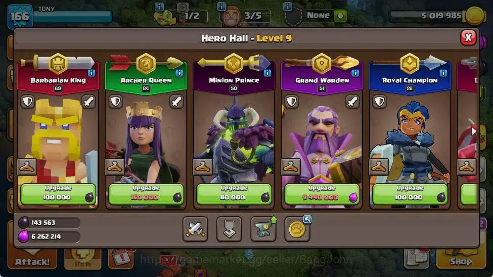 Clash of Clans Accounts Global | TH 15-BH 9 | LVL 166|HH 9|AQ 84 ,MP 50 ,G image 6