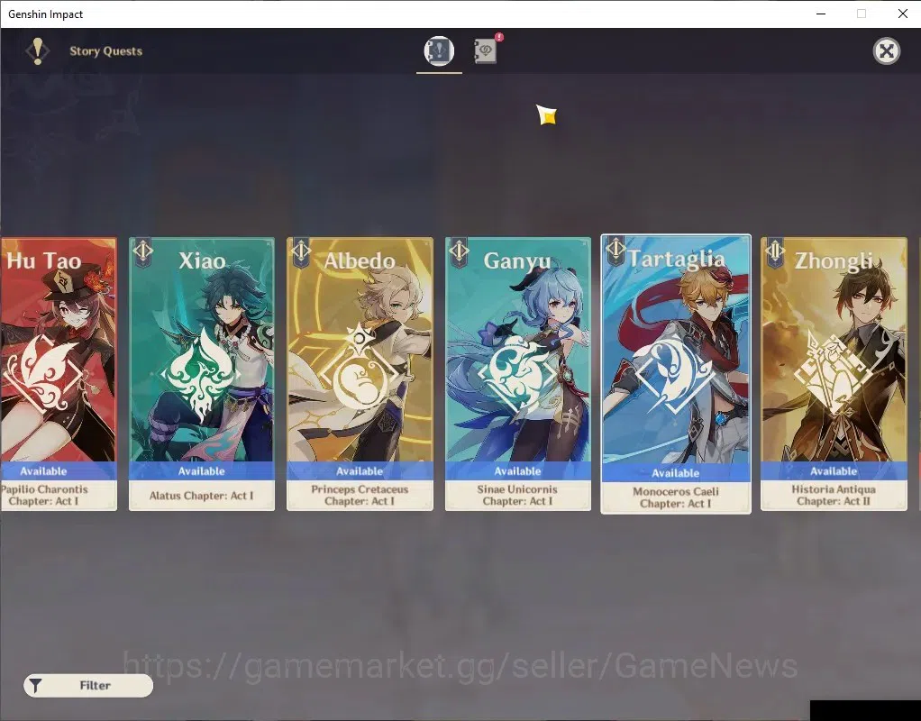 Genshin Impact Accounts Mid Game ASIA |AR 52 |4 Limited + 3 (*5Wep) |Nicole,Furina+Sign,Wriothesley,Sigwinne |Mc Male 14