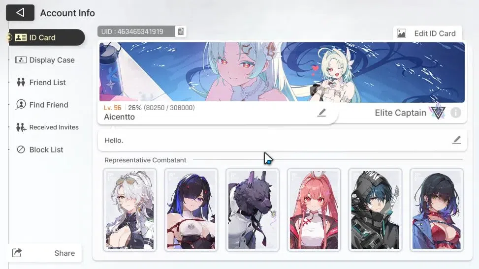 Chaos Zero Nightmare Accounts GLOBAL Lv56|5k Crys|12 SSR[(Tiphera,NineM1,Chizuru image 2