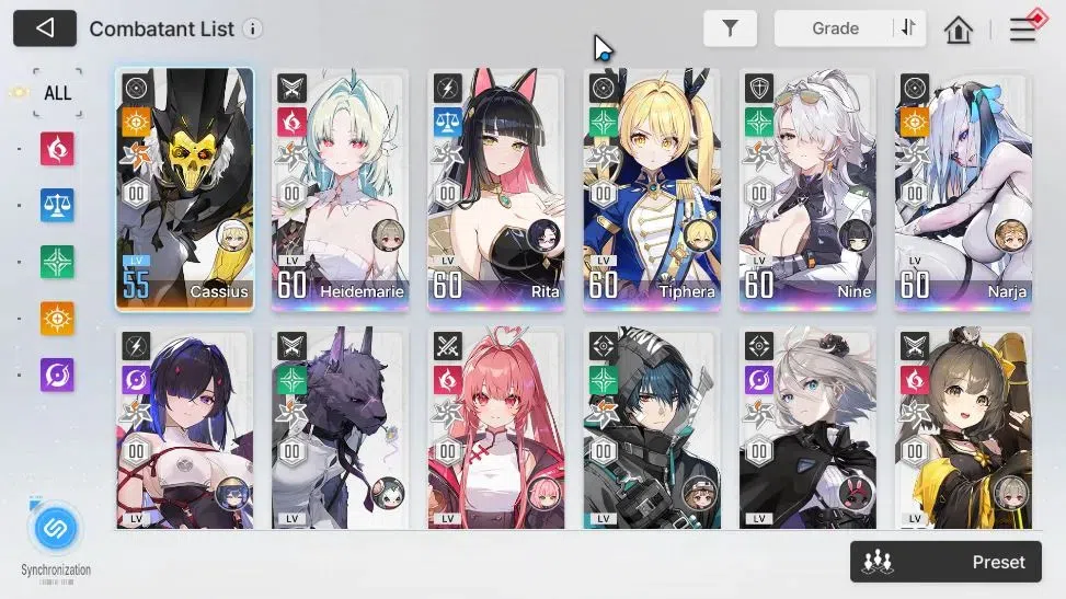 Chaos Zero Nightmare Accounts GLOBAL Lv56|5k Crys|12 SSR[(Tiphera,NineM1,Chizuru image 4