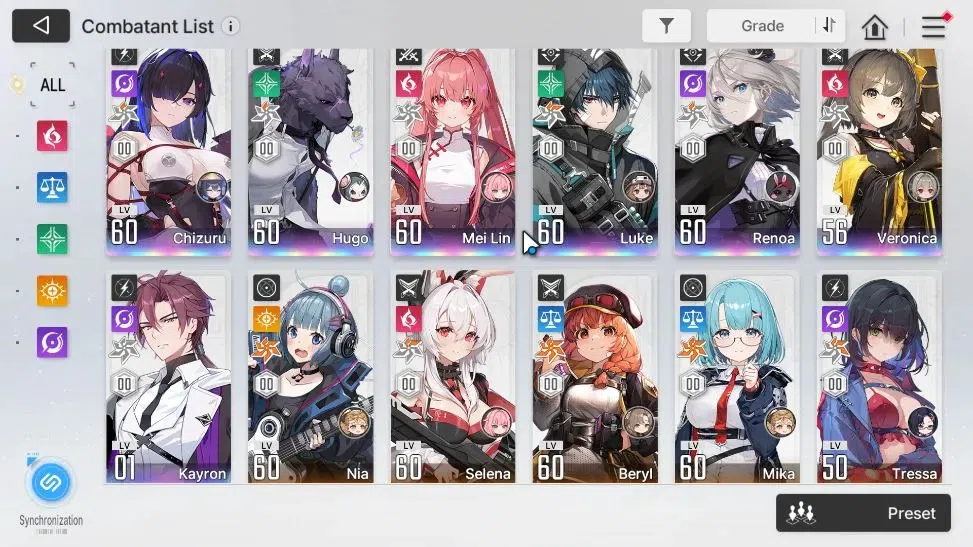 Chaos Zero Nightmare Accounts GLOBAL Lv56|5k Crys|12 SSR[(Tiphera,NineM1,Chizuru image 5