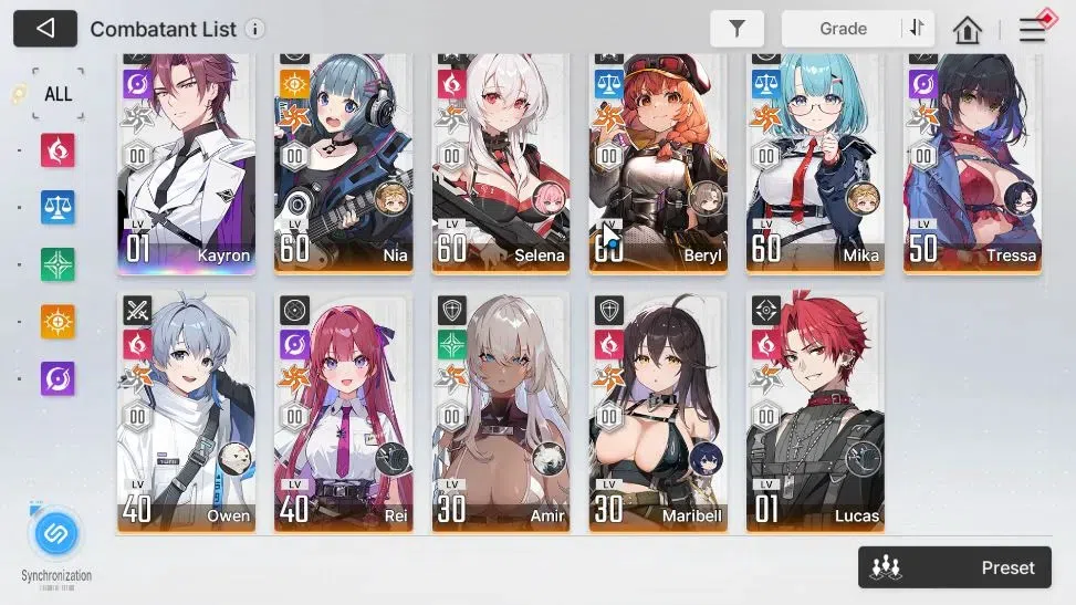 Chaos Zero Nightmare Accounts GLOBAL Lv56|5k Crys|12 SSR[(Tiphera,NineM1,Chizuru image 6