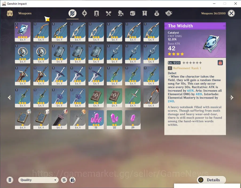 Genshin Impact Accounts Mid Game ASIA|Starter|AR 5|1 limited 10*4Character|Neuvellette,(Ninmgguang,Noelle)|Low Explore 4