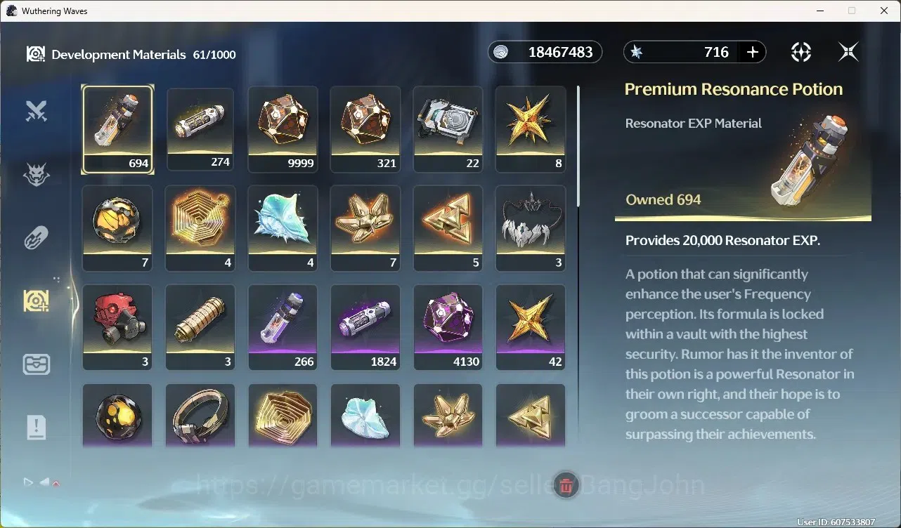 Wuthering Waves Accounts Starter EU|UL 49|Rank 5|1 Char Limited[Yangyang:Xuanling Rc4]+Sign|716 Astrite|Mc Male | TakeMail 11