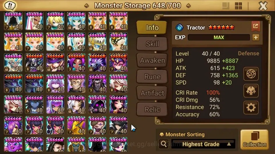 Summoners War: Sky Arena Accounts EU ENDGAME|4 LD(Trinity,Bela,Shan,Oberon)+134 Tota image 20