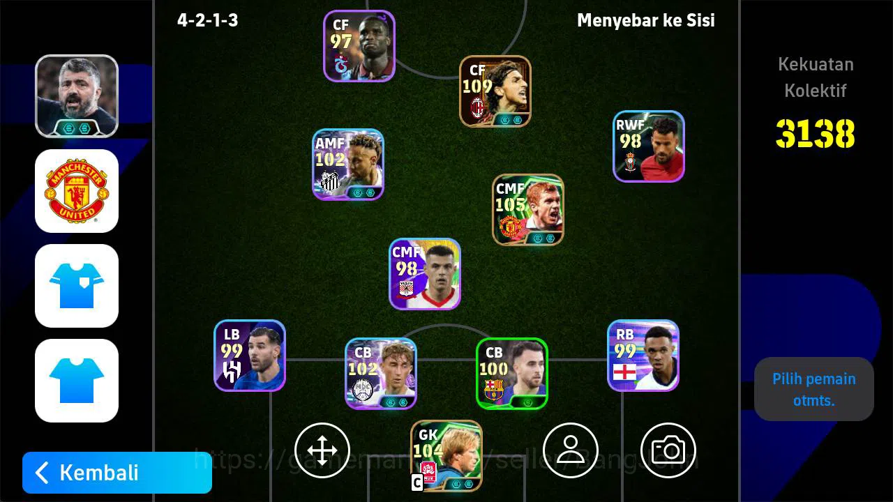 eFootball Accounts power 3138| Ibrahimovic legend, paul scholes epic, image 1