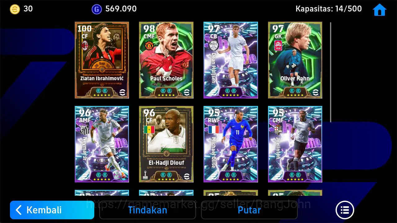 eFootball Accounts power 3138| Ibrahimovic legend, paul scholes epic, image 4