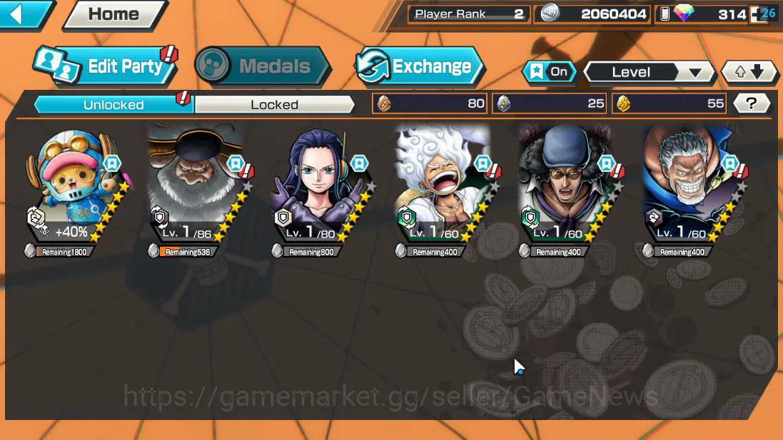 One Piece Bounty Rush Accounts Global|4 EX |5 elder St.Saturn,G5 Monkey D.Luffy,L image 3