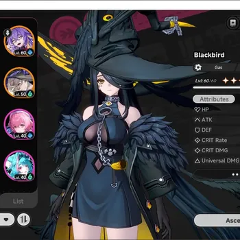Neverness to Everness Accounts Global NA|HL 42|TL 26|5 S-Class, 1Limited (BlackBird A3 +Outfit+Sign) Baicang A1|2 Glider