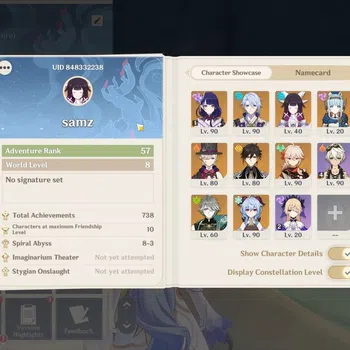 Genshin Impact Accounts Others ASIA|AR 57|9 Limited 2 sign |B*5Wep|(Raiden C1,Ayato,Lyney,Alhaitham,Ganyu)|TakeMail(GI986Z)