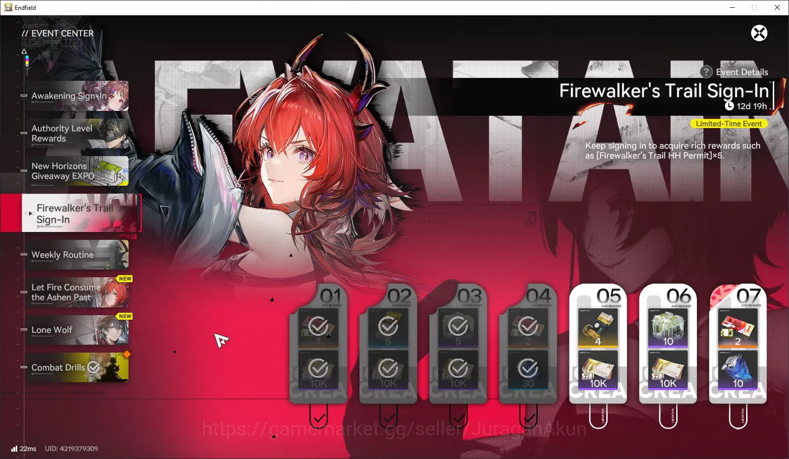 Arknights: Endfield Accounts ASIA LVL 23 | 4 SSR Laevatain,Pogranic, Ember, Ardelia+ 8 SR|Male MC|Log Gryplink|Take 2
