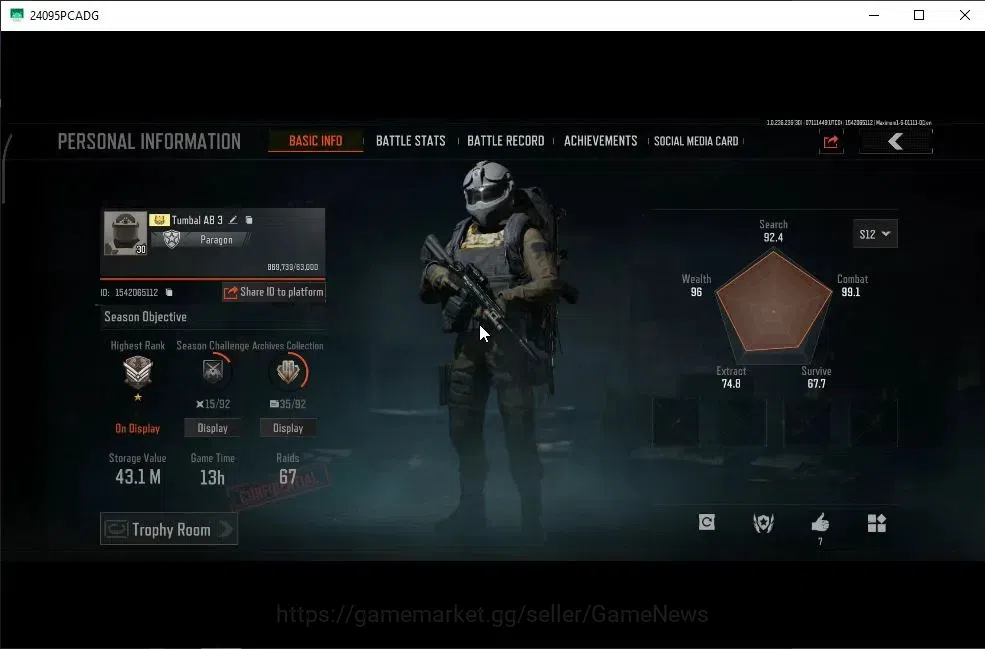 Arena Breakout Accounts High Value MOBILE|Lvl 30|SV 43,1M|CV 40M|2 Set|WP AR-57,SS SCAR-L,SS TO3,GM AK-12,FA MPX, Etc|CN 2