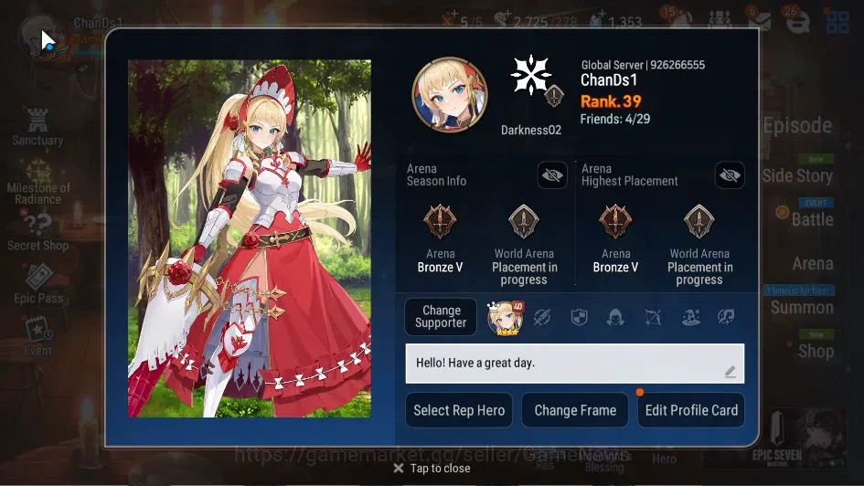 Epic Seven Accounts GLOBAL Unverif|New Era|4 ML(SSez, SE Celline, LOT  image 19