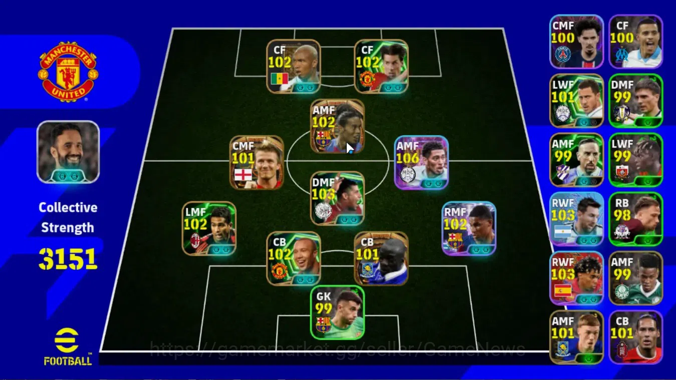 eFootball Accounts Android|Big Time Ronaldinho Gaucho,David Beckham,C image 1