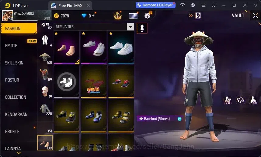Free Fire Accounts Indonesia | Vault 220 | Evo MP5 Platinum Divinity  image 13