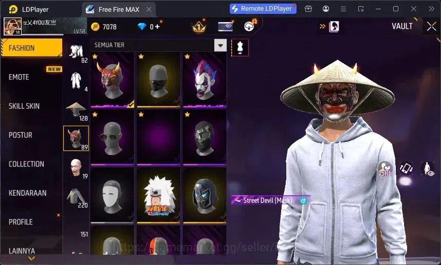Free Fire Accounts Indonesia | Vault 220 | Evo MP5 Platinum Divinity  image 17