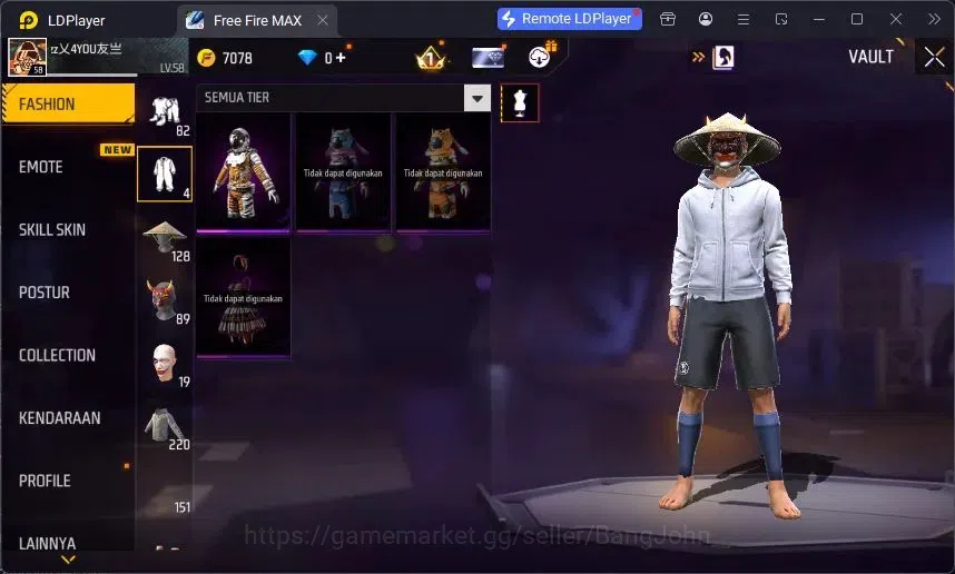 Free Fire Accounts Indonesia | Vault 220 | Evo MP5 Platinum Divinity  image 19