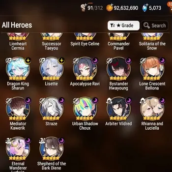 Epic Seven Accounts Mid-Tier Asia Verif| 32ML (Lisette,Notos,BArunka,LOTScales,SNYulha,Zio,etc) Limit