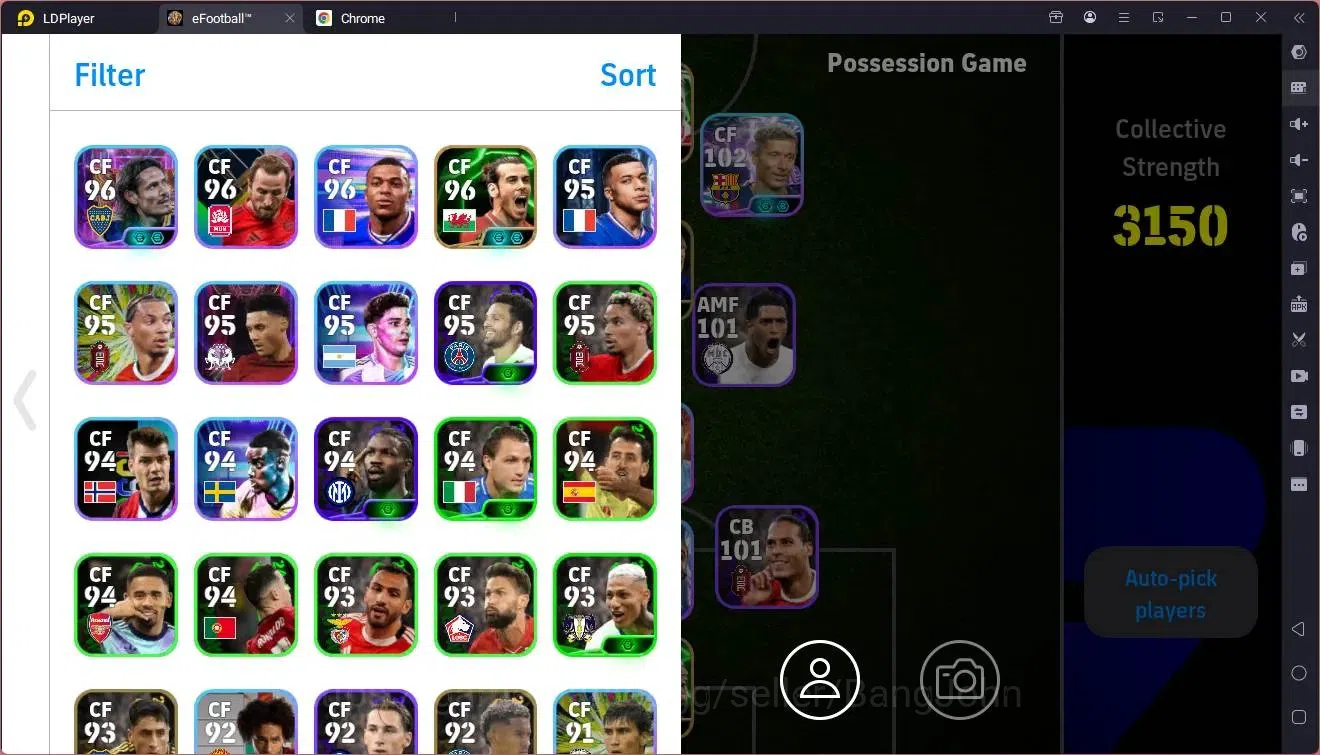 Buy eFootball Accounts - Android | PW 3150 | Bigtime