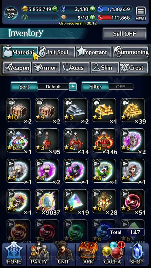 Last Cloudia Accounts GLOBAL| Rank 27 | Collab (V,Nero,G Asagiri)+(Lf Fa image 19